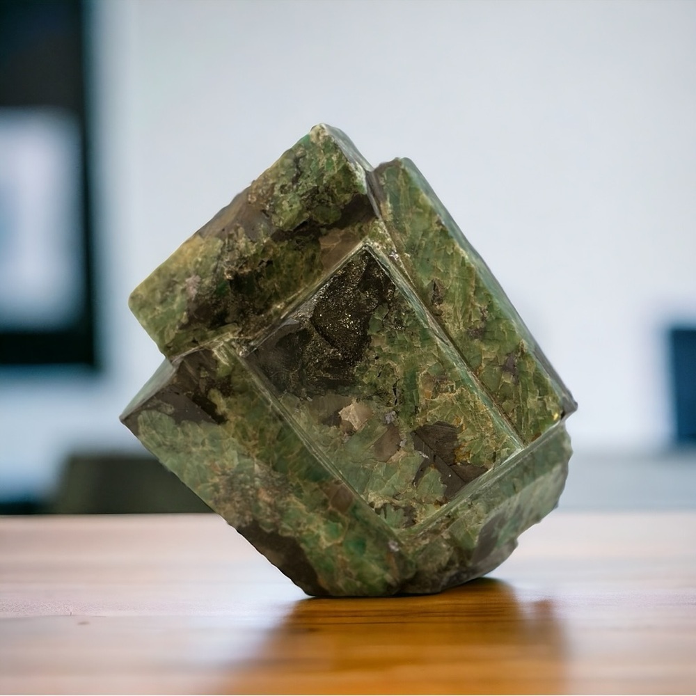 Large Polished Emerald in Matrix (Weighs over 4 lbs.) - RARE FIND